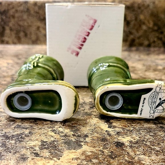 Vintage Eddie Bauer Duck Hunting Boots Salt And Pepper Shakers Japan NOS - Picture 6 of 7